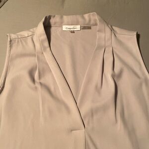 Calvin Klein gray sleeveless blouse - large